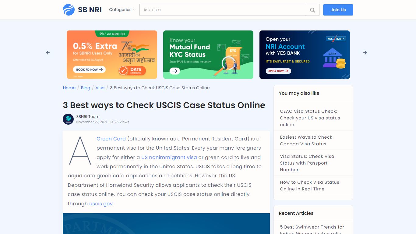 3 Best ways to Check USCIS Case Status Online - SBNRI